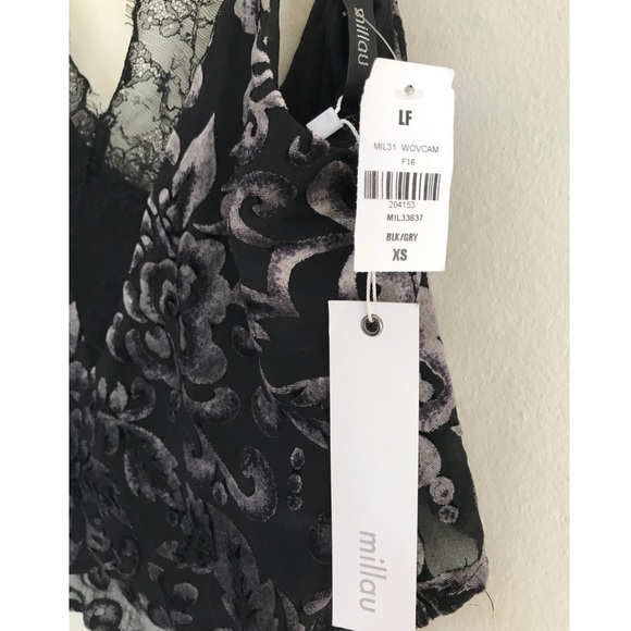 LF Exclusive Millau Velvet and Lace Crop Camisole - Picture 4 of 7